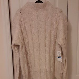 Ivory Karen Kane Cable Knit Sweater